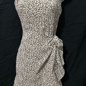 Abercrombie & Fitch Animal Print wrap dress